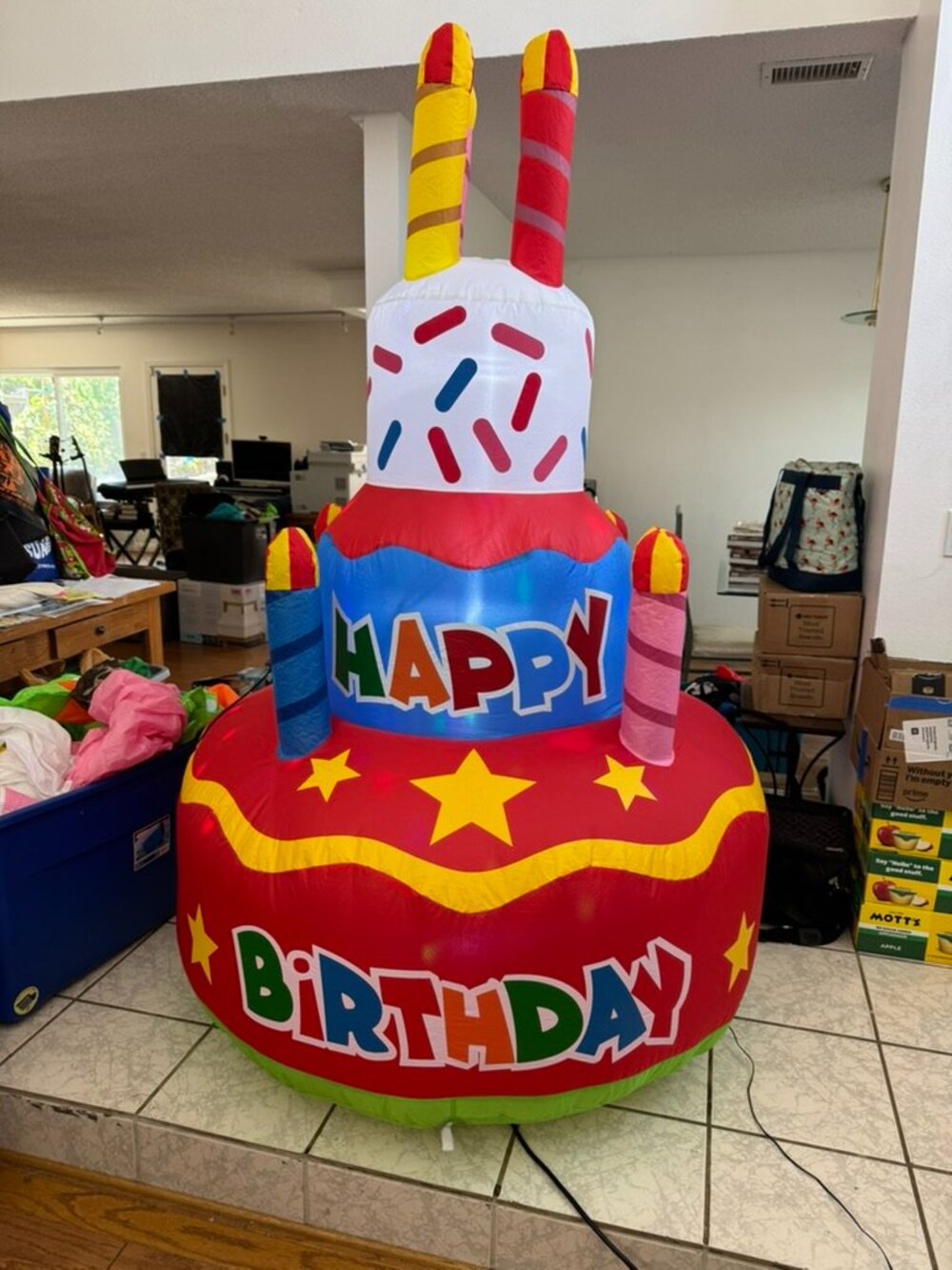 6.2ft GOOSH Inflatable Colorful Birthday Cake